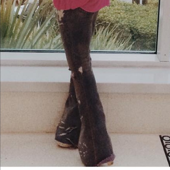 Free People Low Rise Pinkish Distressed Jeans - Picture 6 of 6